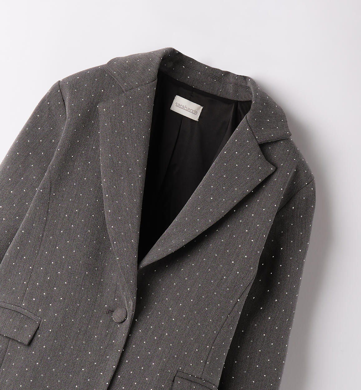 Giacca elegante ragazza GRIGIO MELANGE SCURO-8994 - 2780F57000