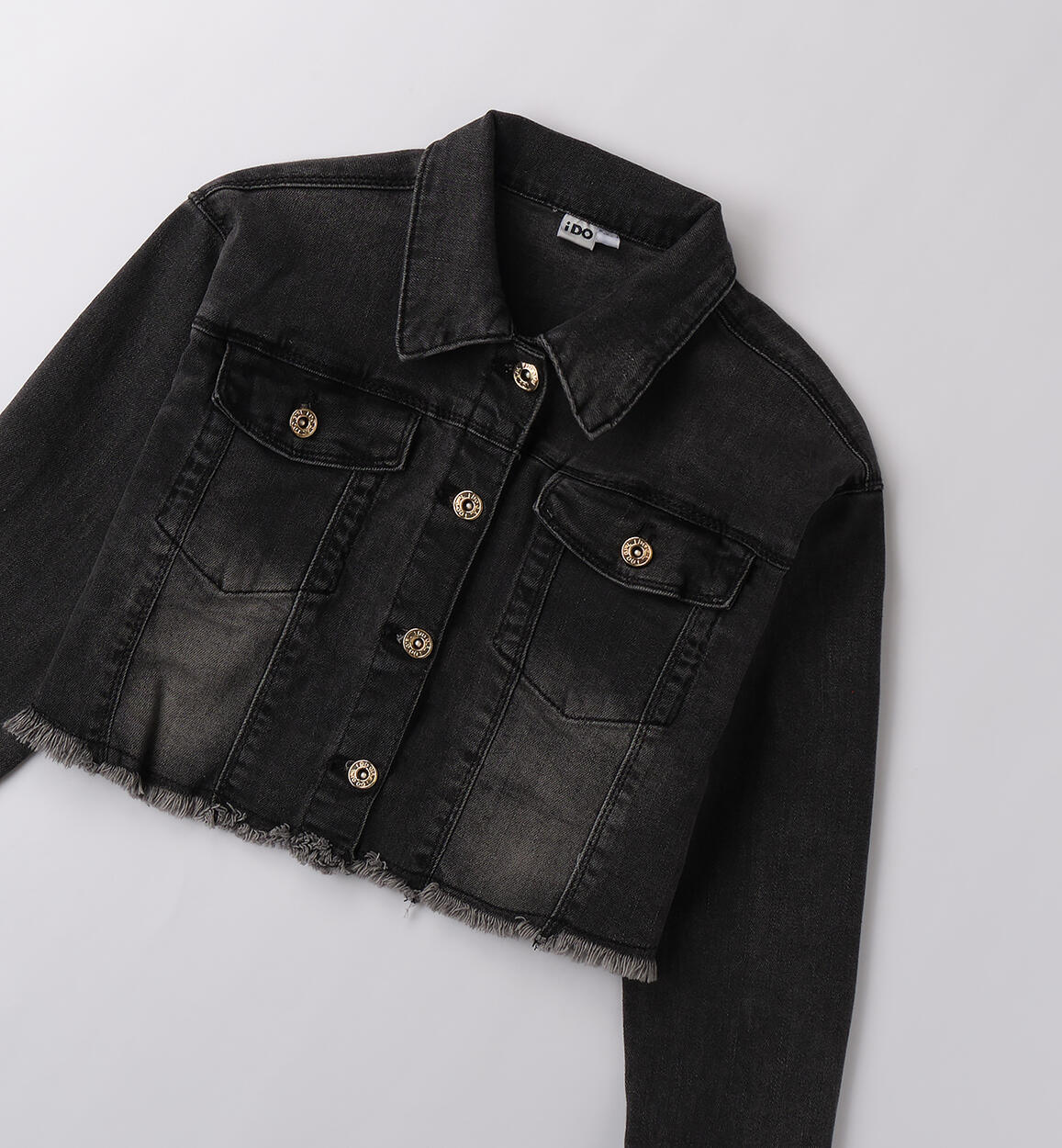 Giacca jeans ragazza GRIGIO SCURO-7993 - 2784B76600