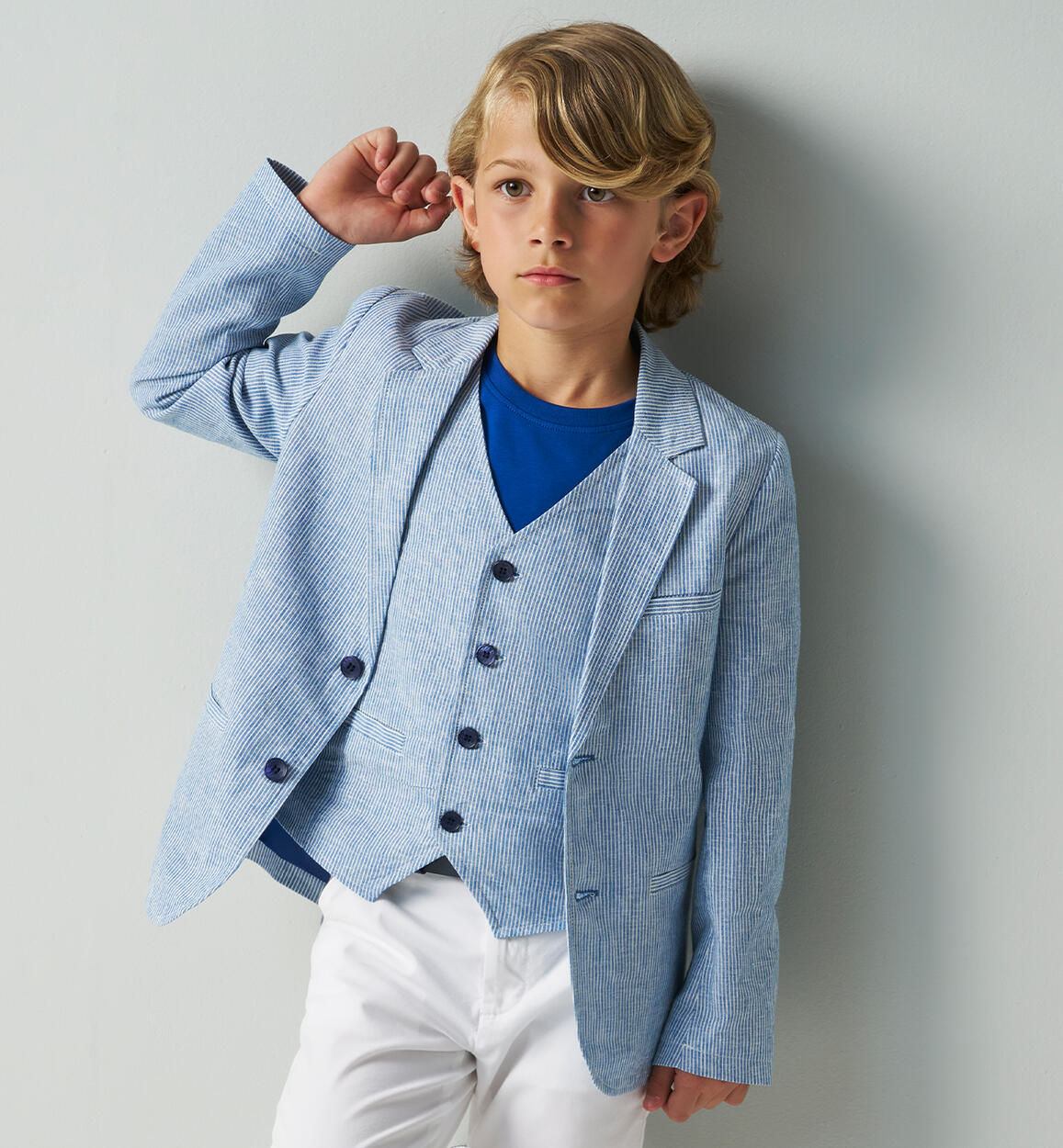 Giacca ragazzo elegante BLU iDO