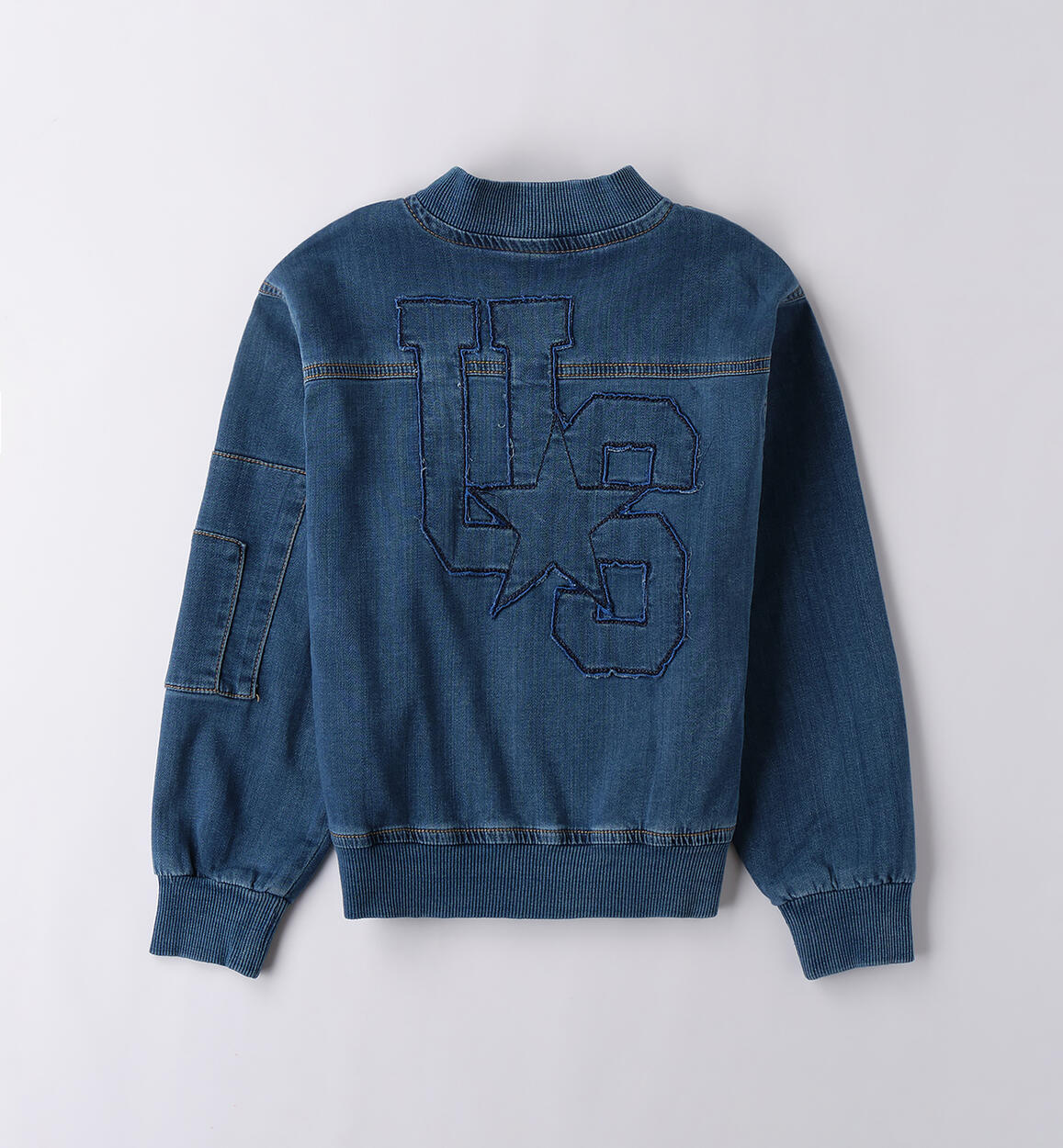 Giacchetto jeans ragazzo STONE WASHED CHIARO-7400 - 2744B78400