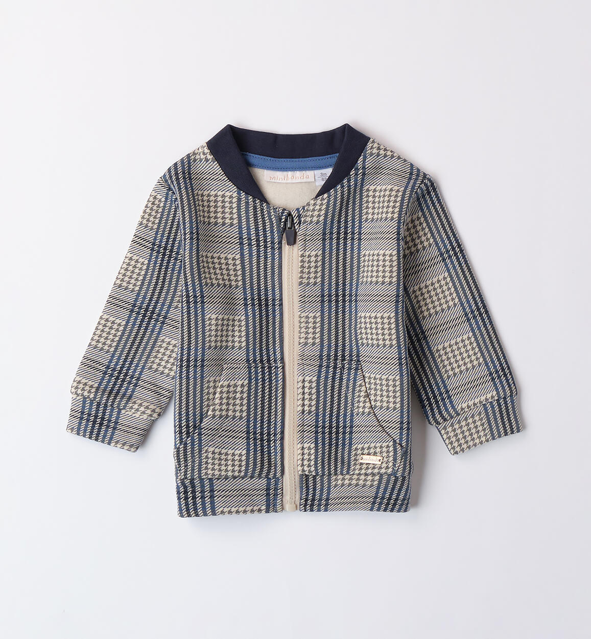 Giacchetto neonato fantasia check BEIGE Minibanda