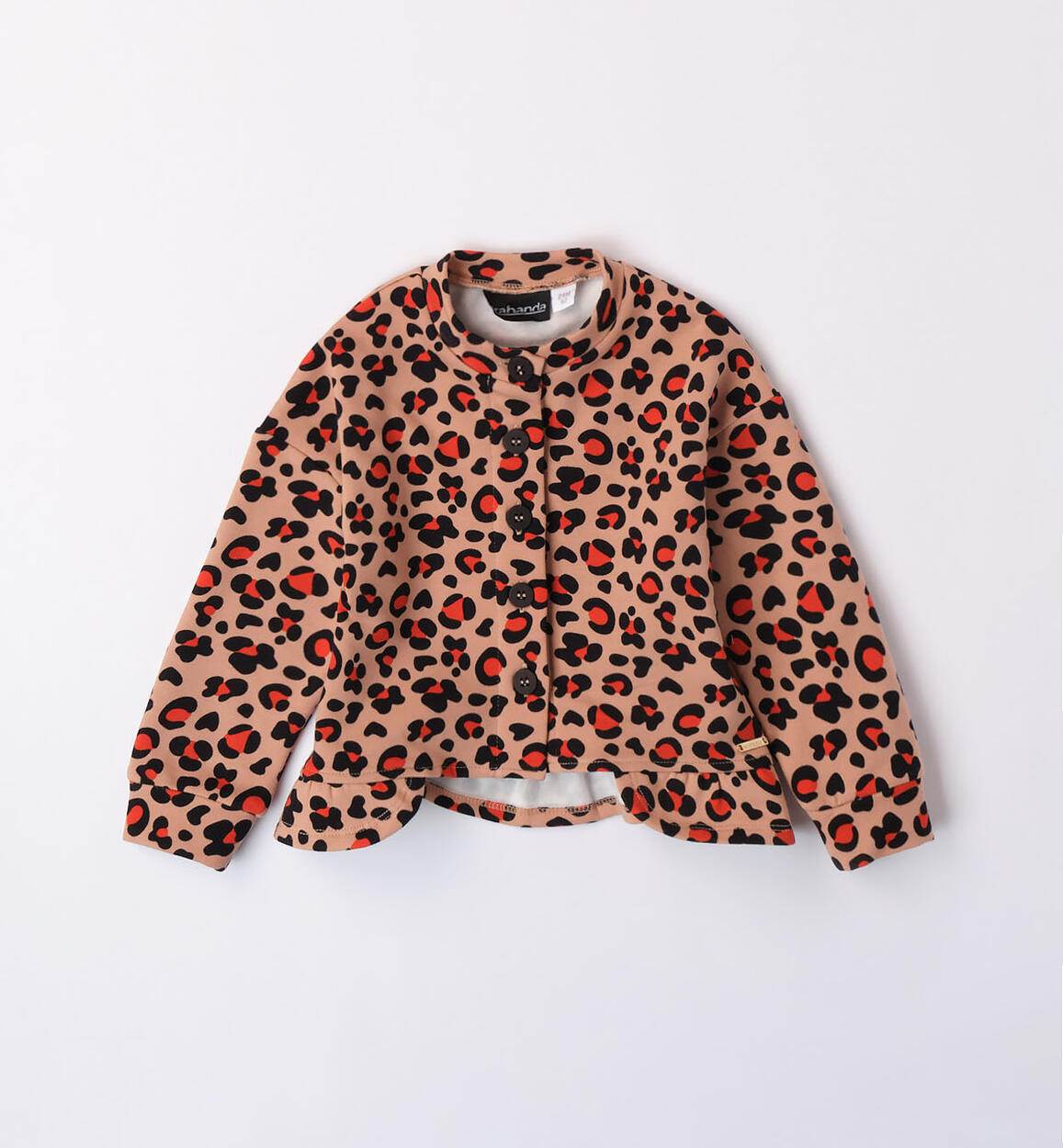 Sarabanda animal print jacket for girls from 9 months to 8 years BEIGE Sarabanda