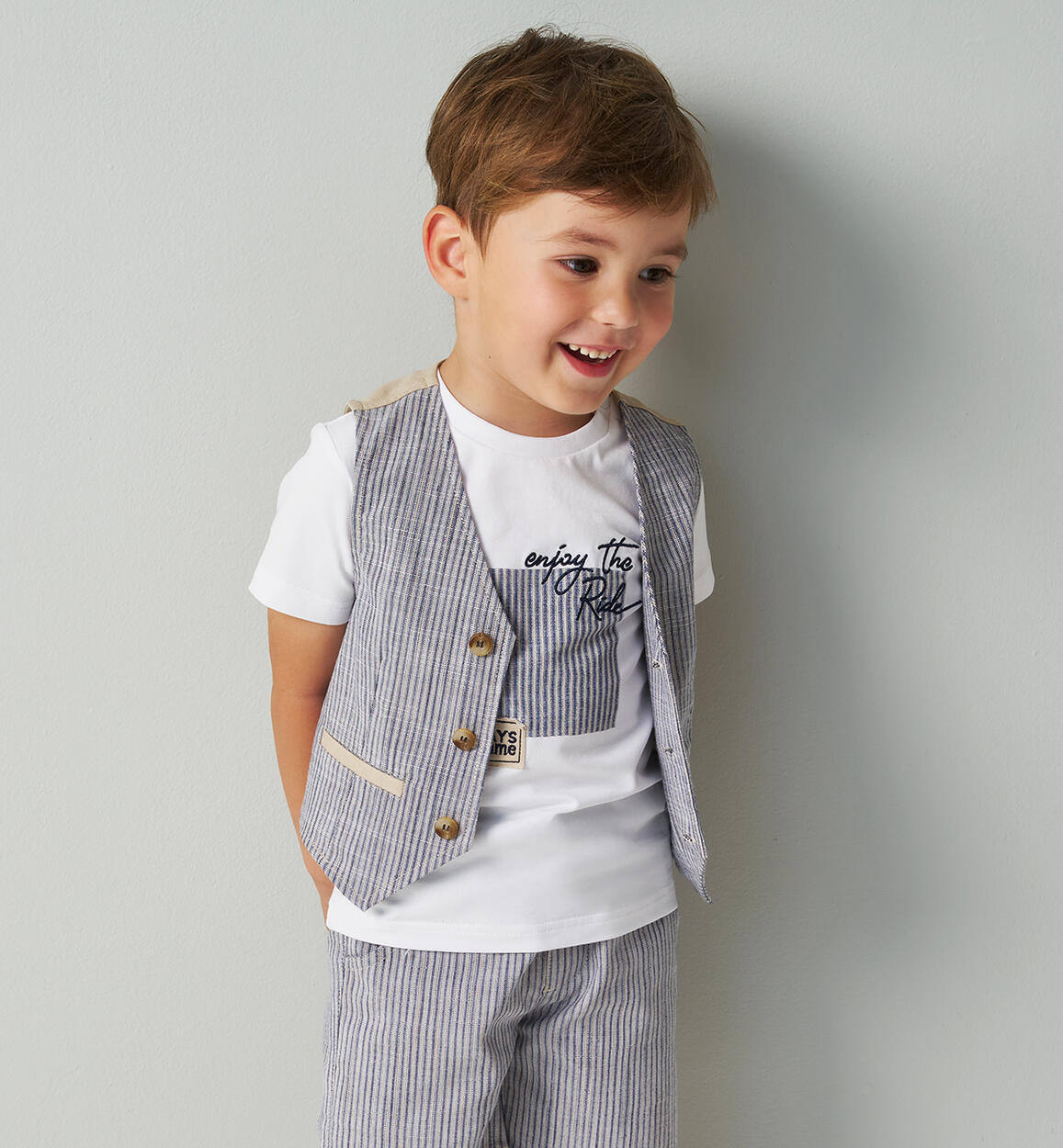 Gilet bambino cerimonia BLU iDO