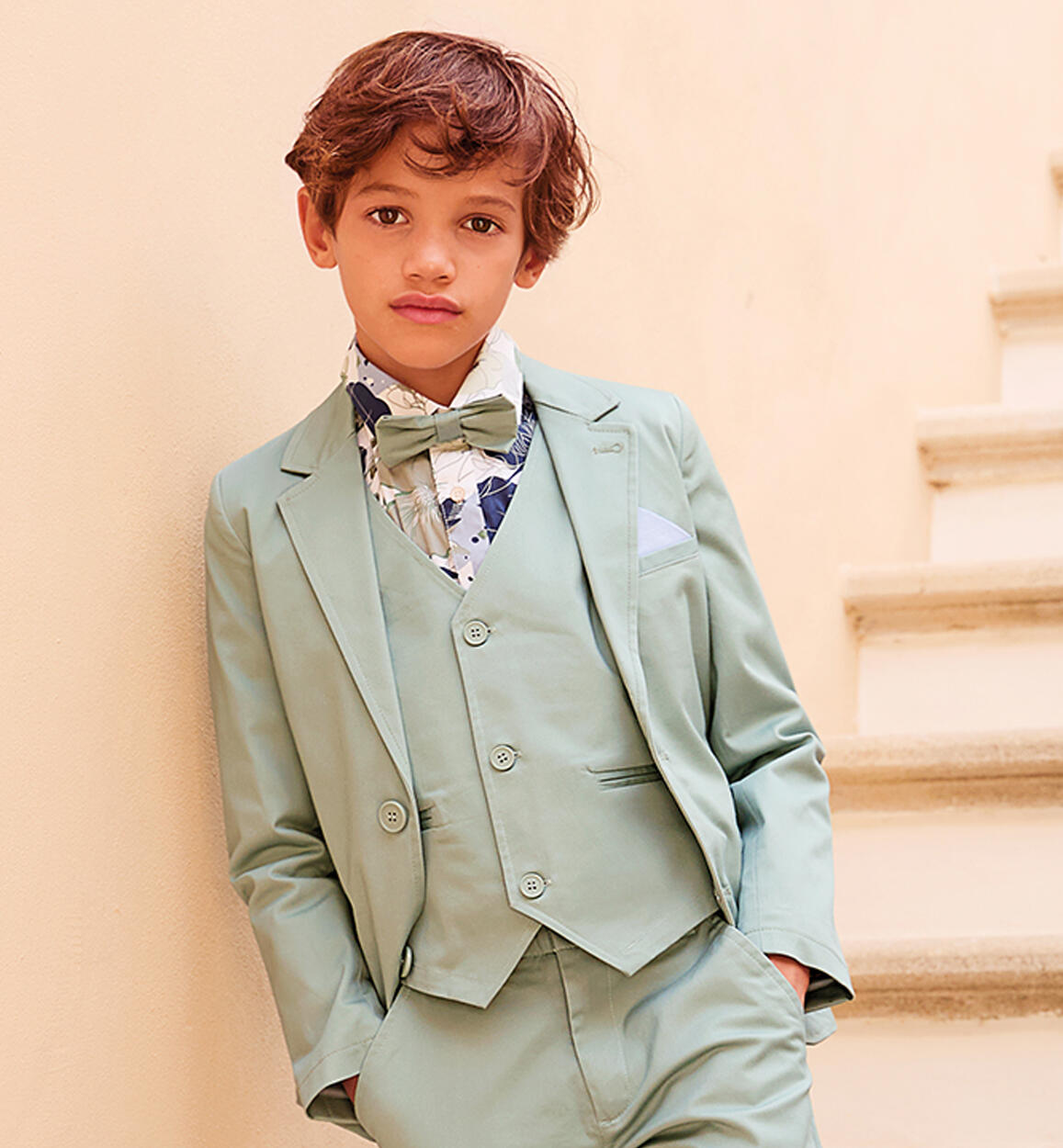 Gilet bambino elegante VERDE Sarabanda