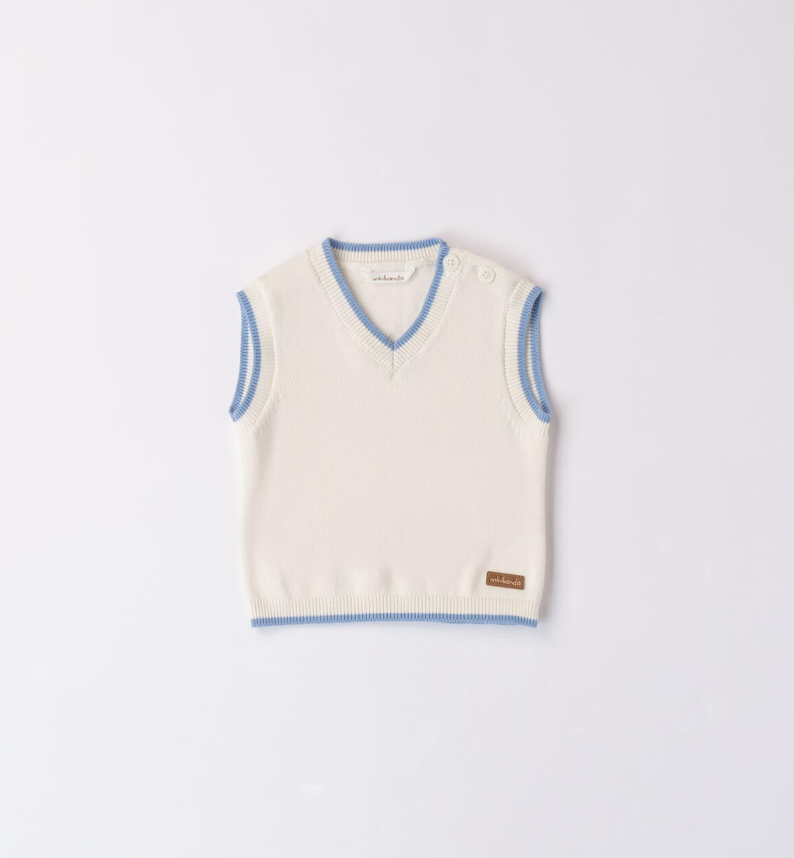 Gilet bimbo 100% cotone PANNA Minibanda