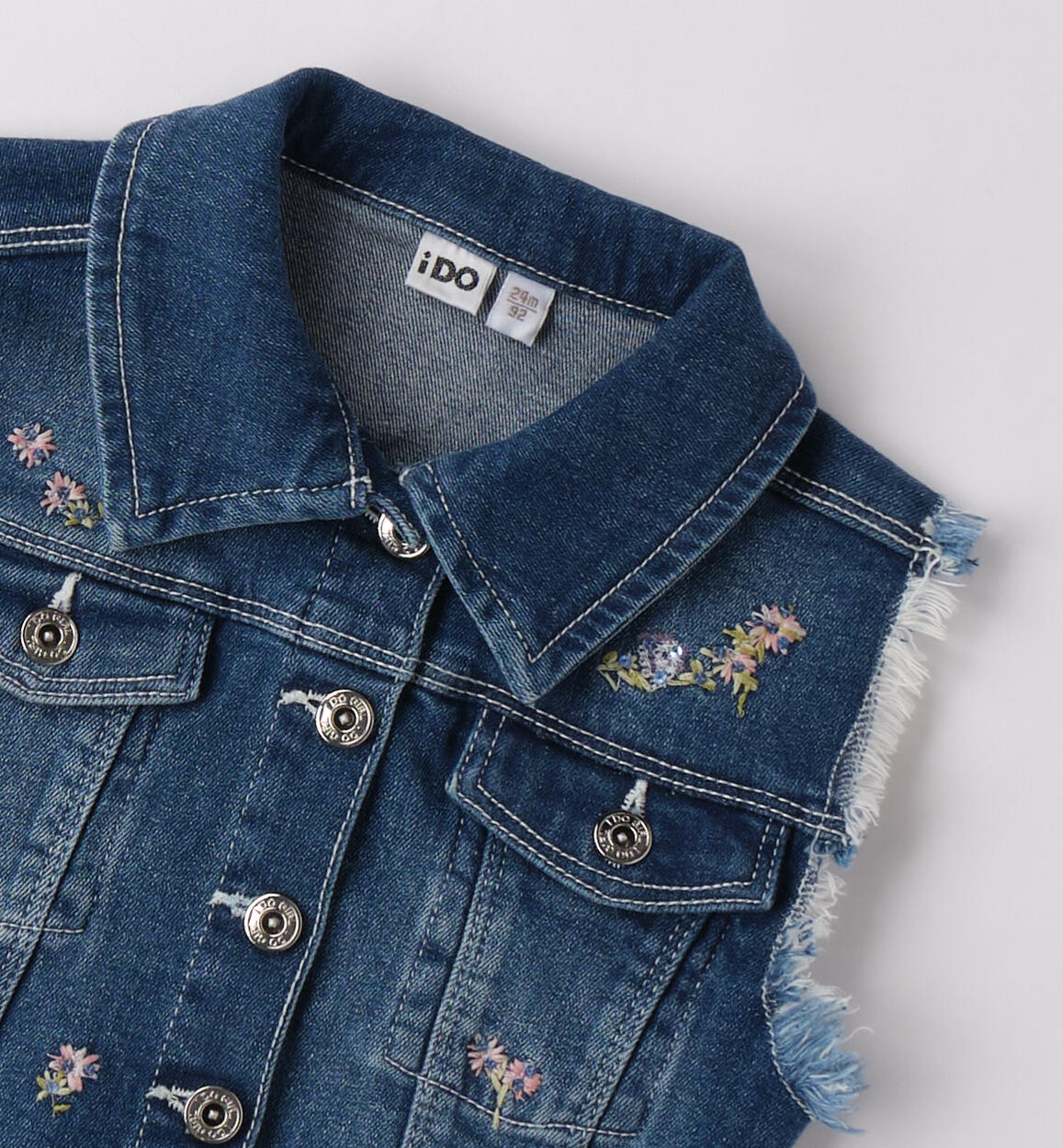 Gilet di jeans bambina STONE WASHED CHIARO-7400 - 1964B40000