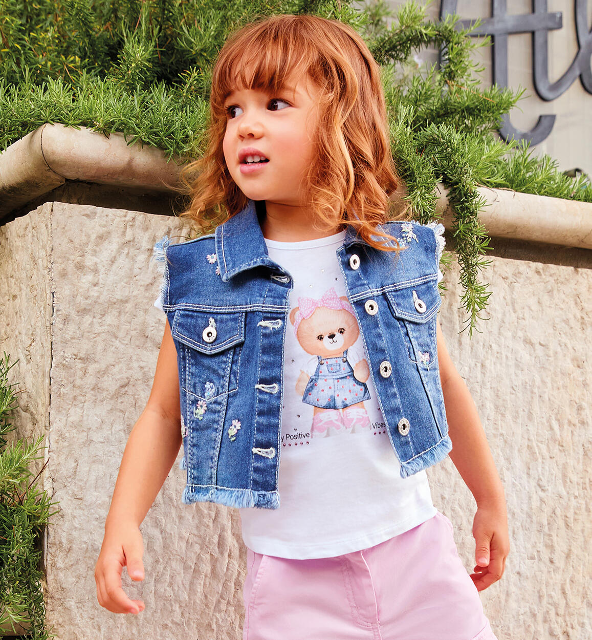 Gilet di jeans bambina BLU iDO