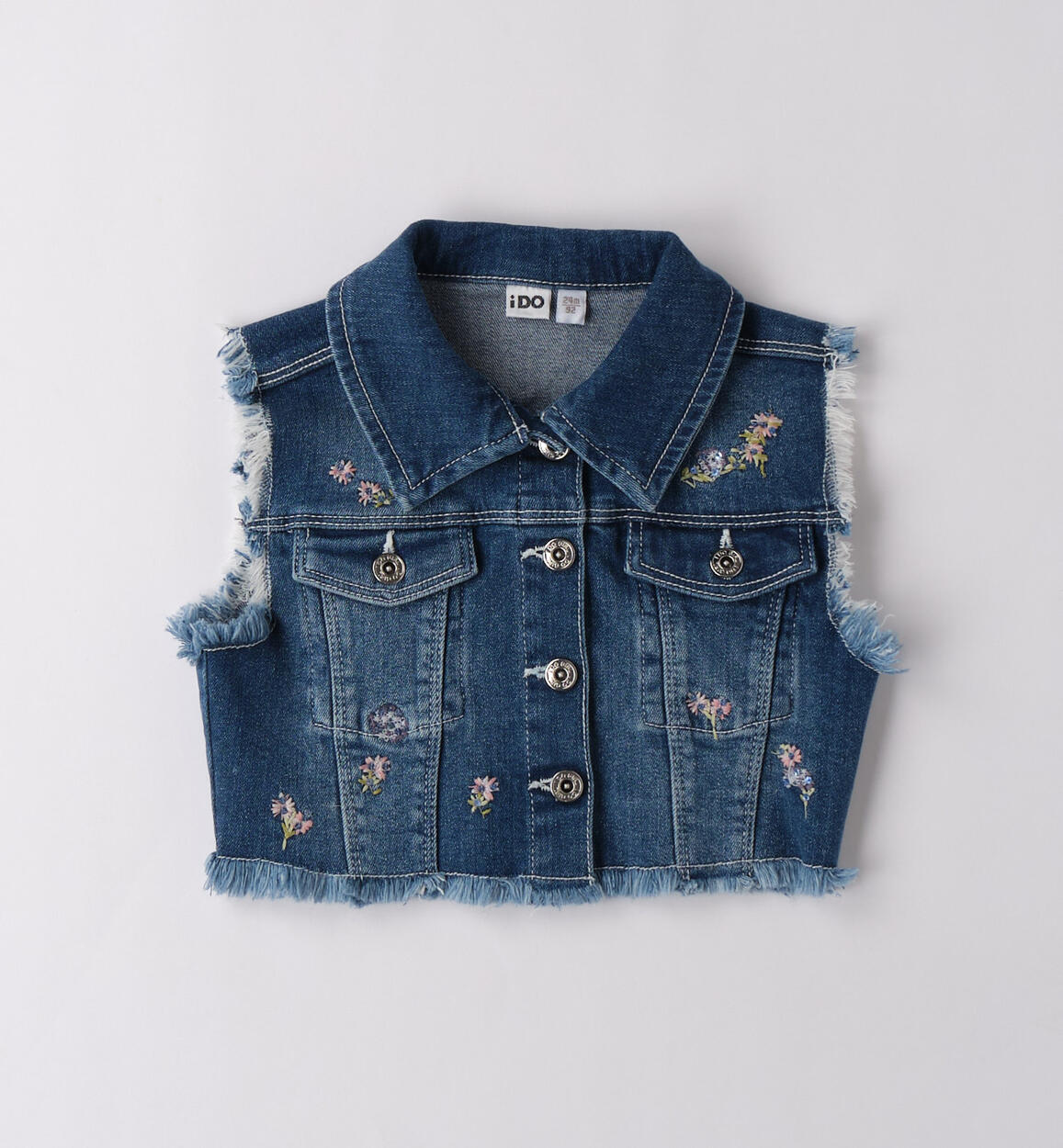 Gilet di jeans bambina STONE WASHED CHIARO-7400 - 1964B40000