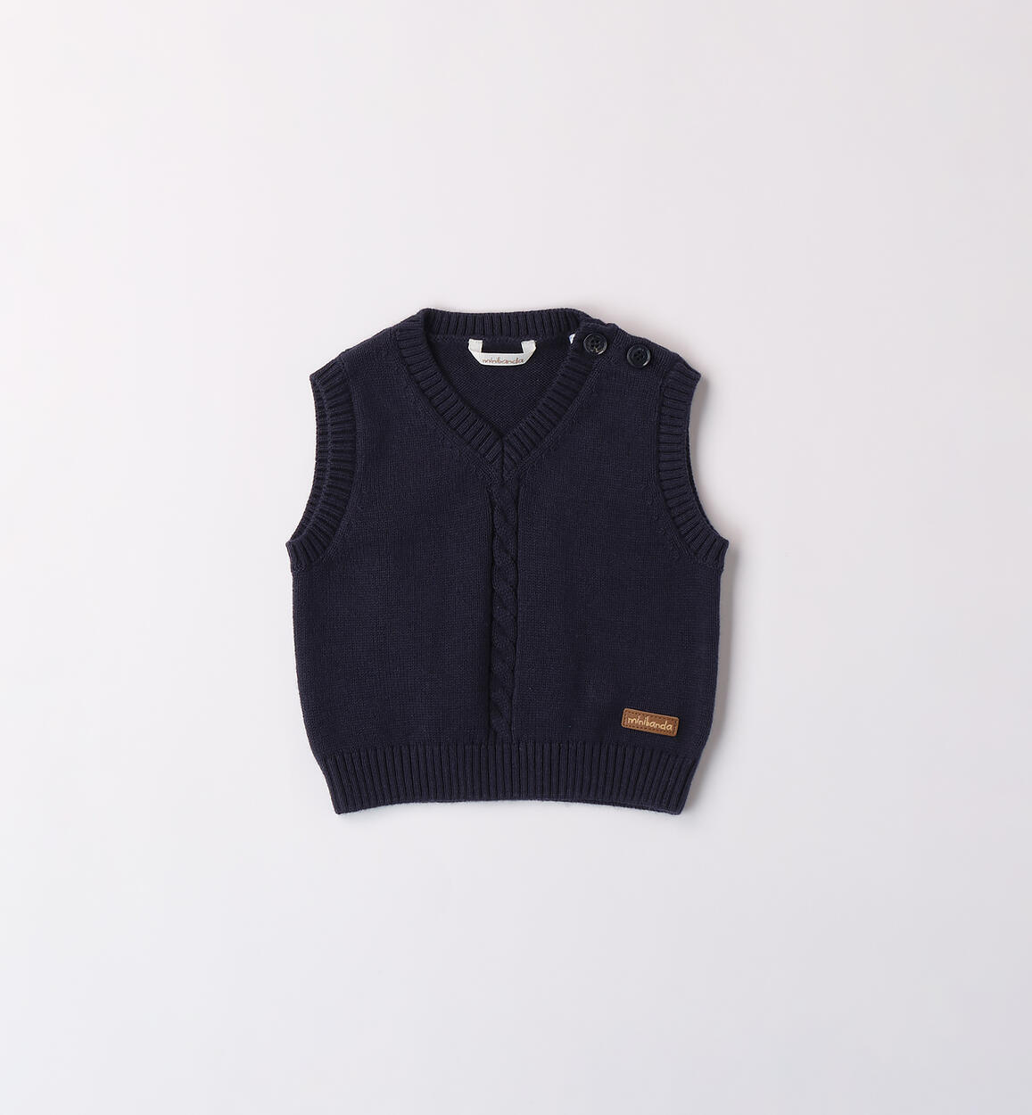 Gilet in maglia bimba BLU Minibanda