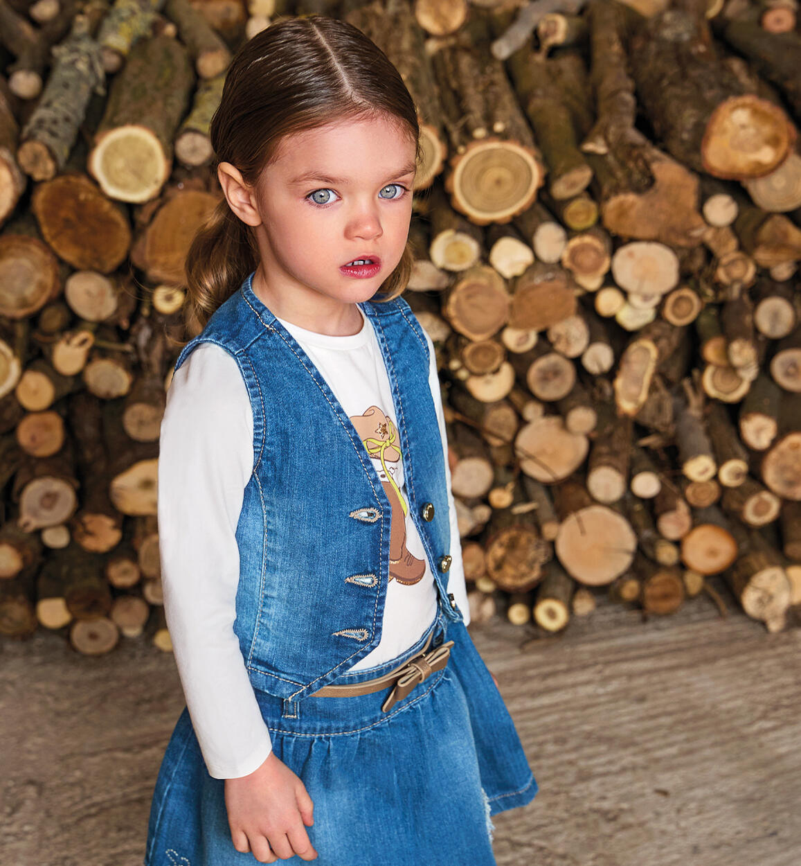 Gilet jeans bambina BLU Sarabanda