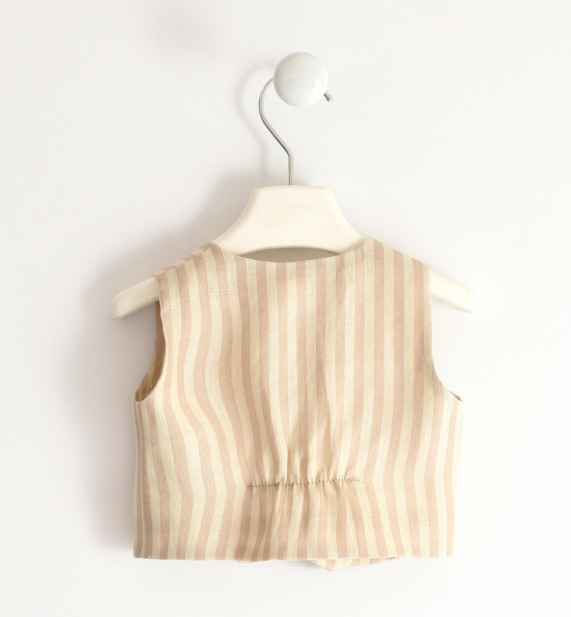 Striped pattern baby vest 100 linen Miniconf Shop