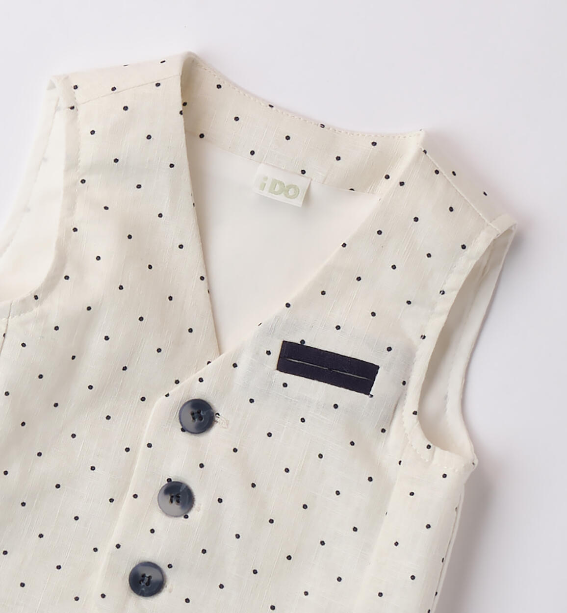 Gilet neonato iDO ECRU'-BLU-6BEZ - 0984B06500