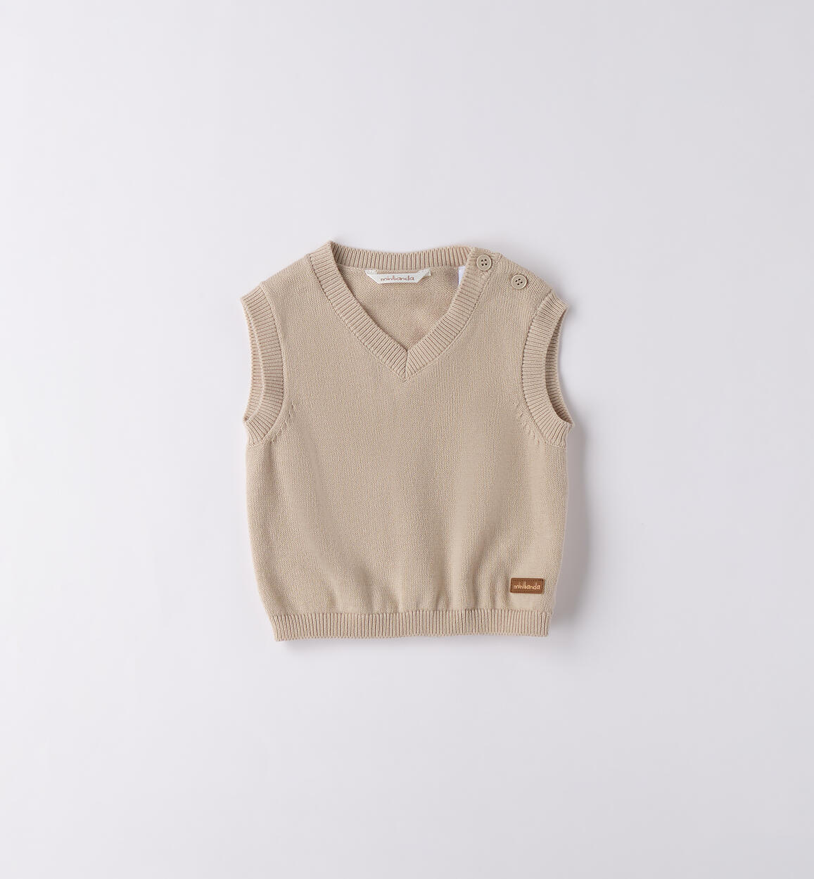Gilet neonato Minibanda BEIGE Minibanda