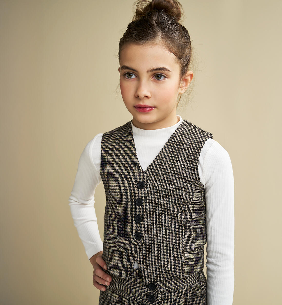 Gilet per ragazza NERO iDO