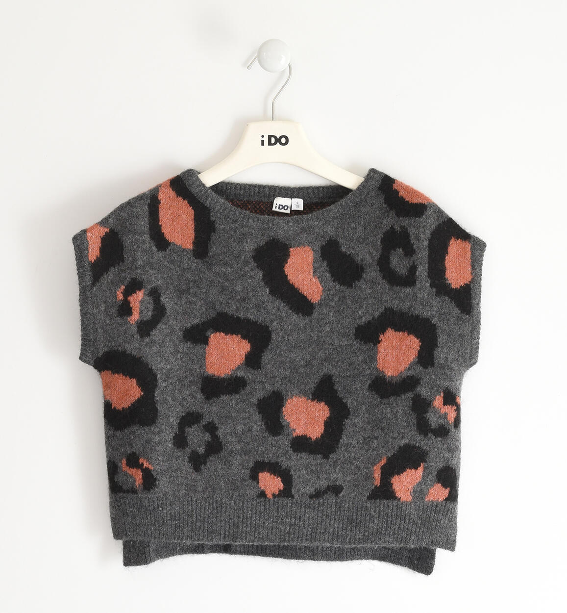 Animal print pattern girl sleeveless vest from 8 to 16 years old iDO GREY iDO