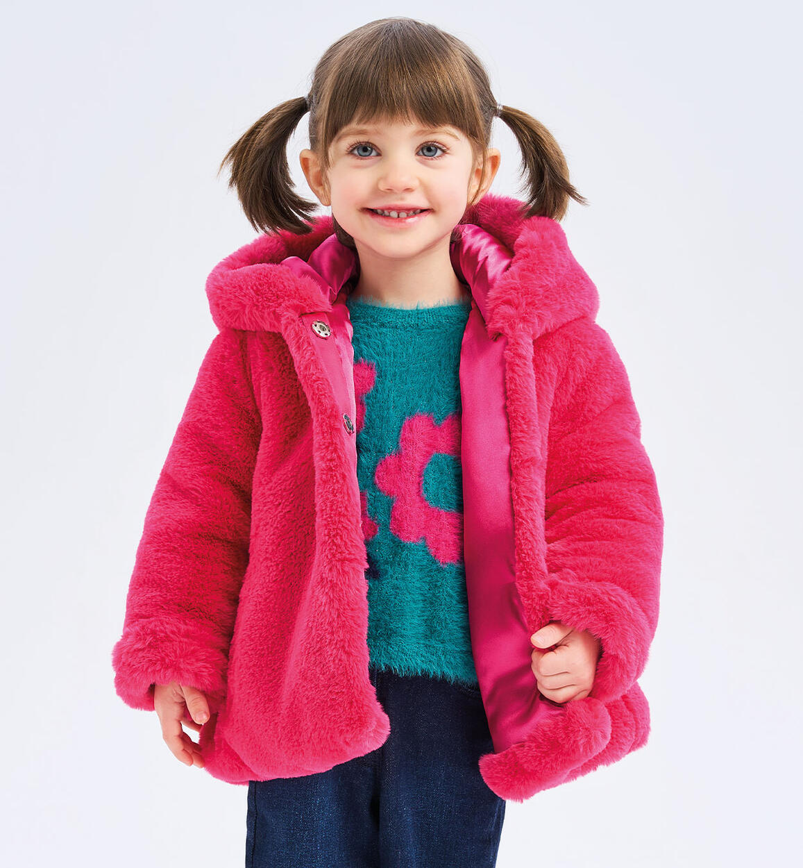 Giubbotto bambina con borsa FUCSIA Sarabanda