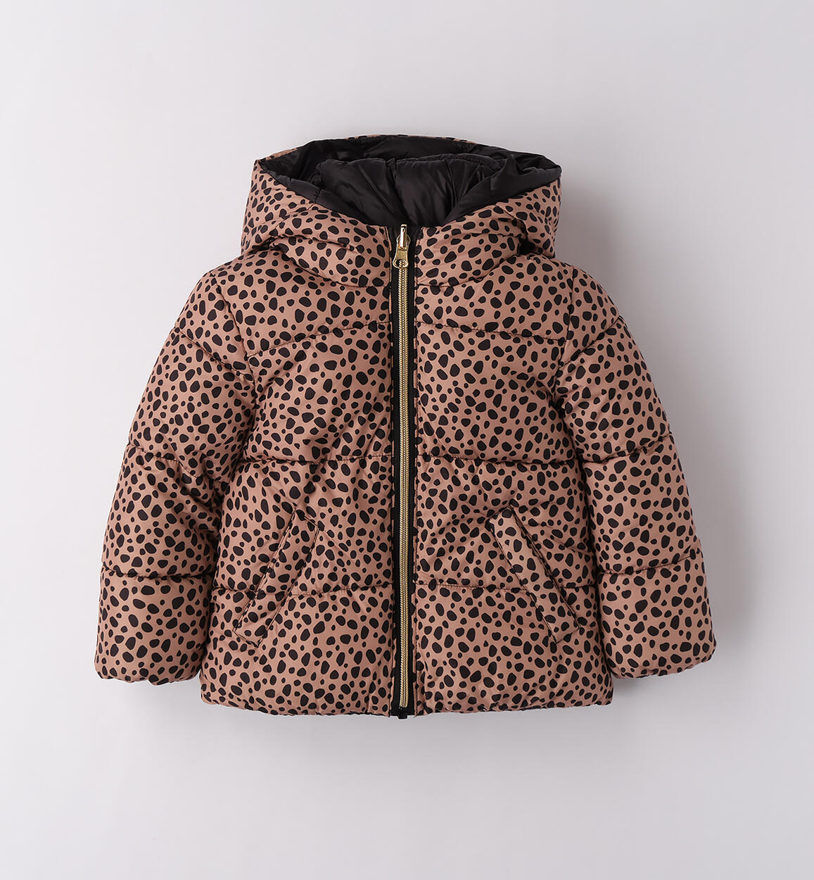 Giubbotto bambina reversibile BEIGE-NERO-6BUA - 1804F27500