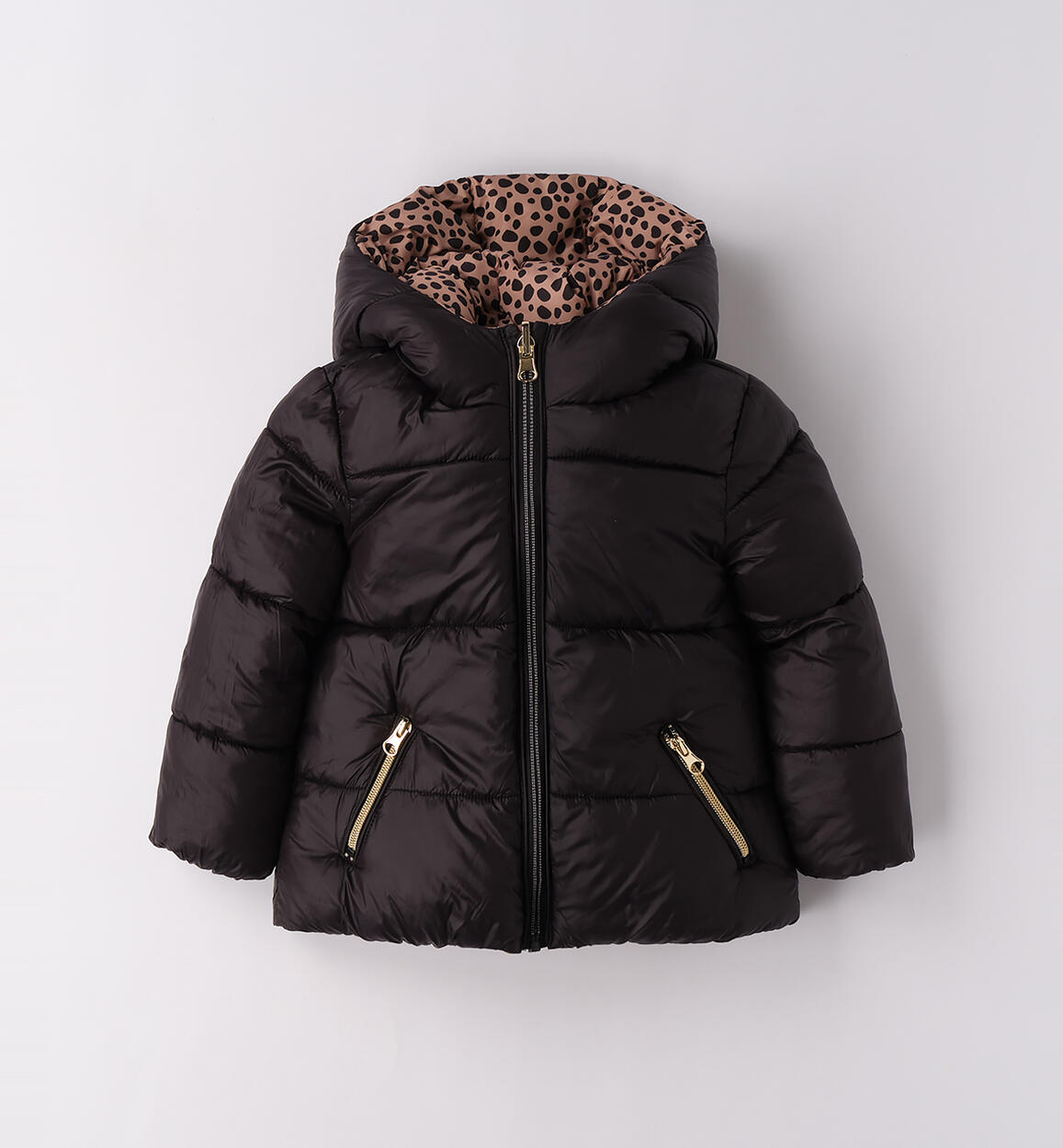 Giubbotto bambina reversibile BEIGE-NERO-6BUA - 1804F27500