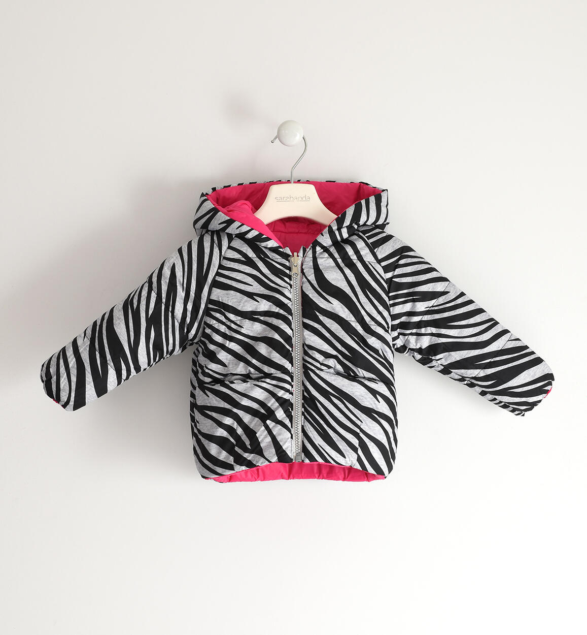 Giubbotto bambina reversibile FUCSIA Sarabanda