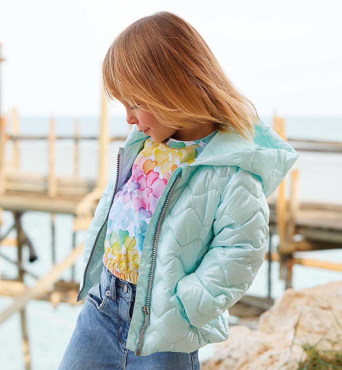 Giubbotto da bambina VERDE Sarabanda