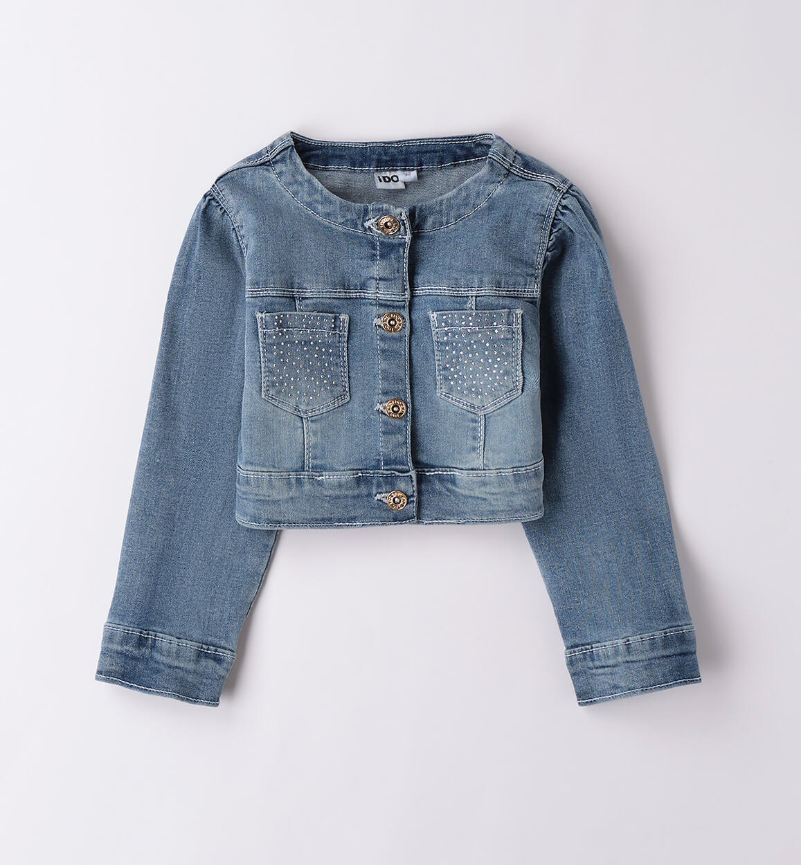 Giubbotto jeans bambina AZZURRO iDO