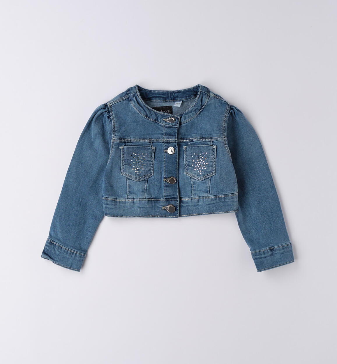 Giubbotto jeans con strass bambina BLU Sarabanda