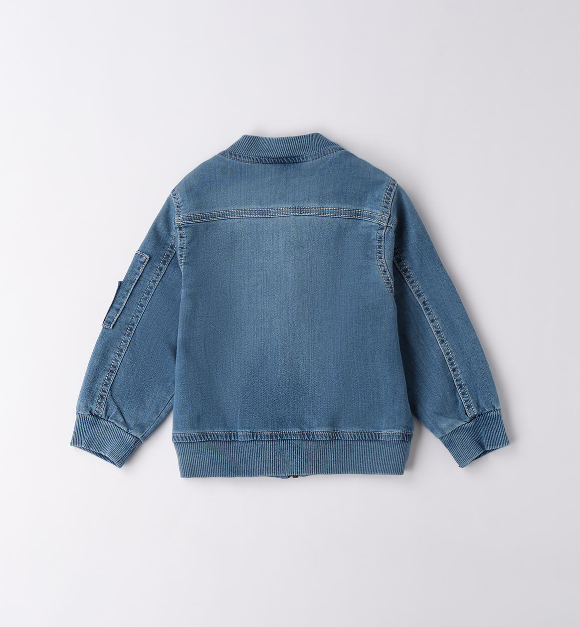 Giubbotto jeans da bambino STONE WASHED CHIARO-7400 - 1244B23700