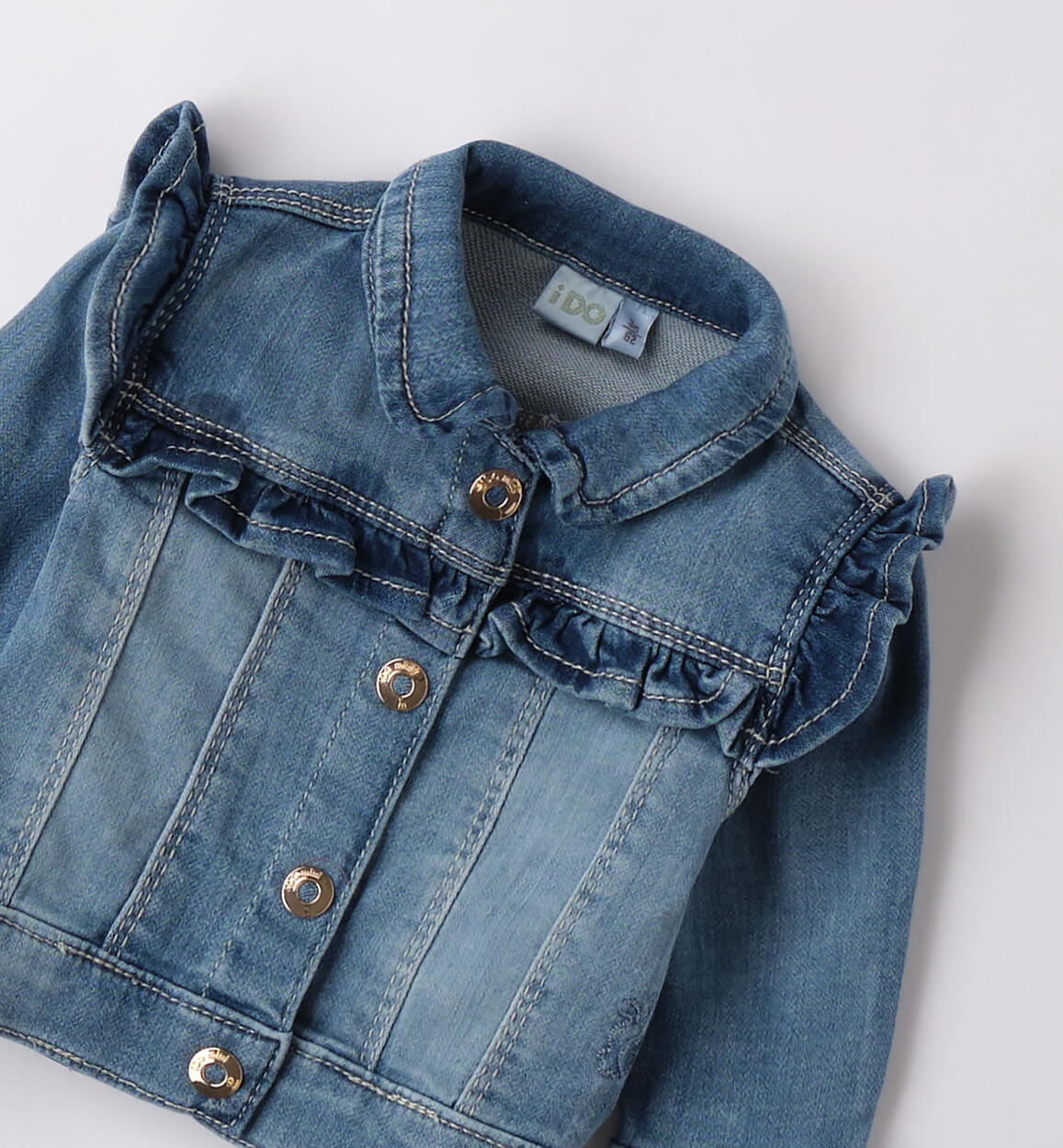 Giubbotto jeans neonata LAVATO CHIARISSIMO-7300 - 0804B13100