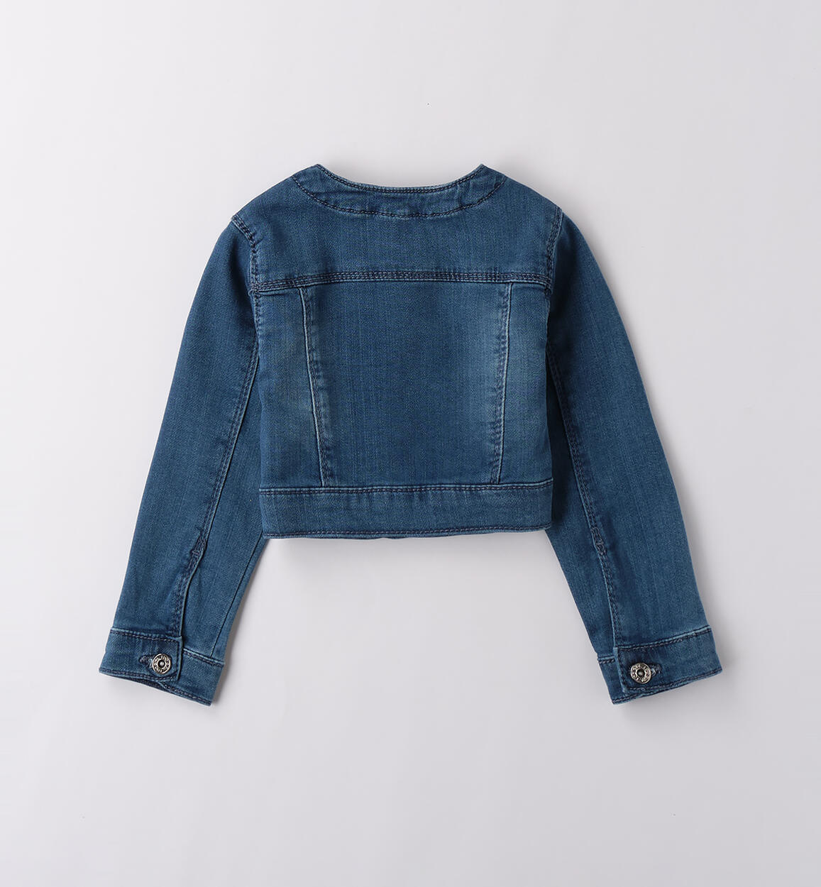 Giubbotto jeans per bambina STONE WASHED CHIARO-7400 - 1804B39400