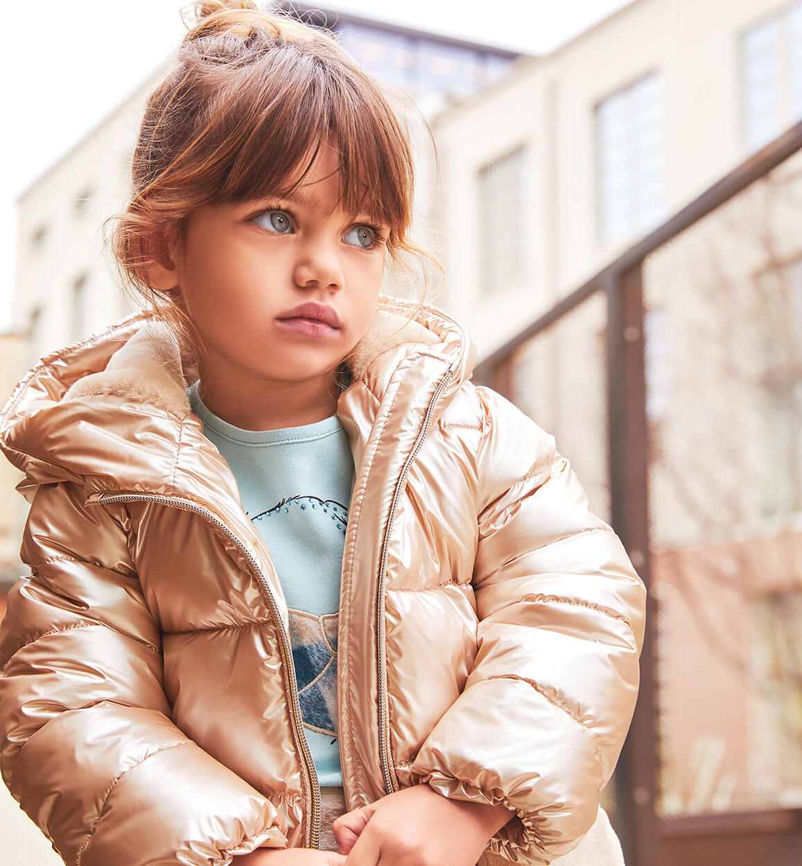 Giubbotto lungo bambina BEIGE iDO