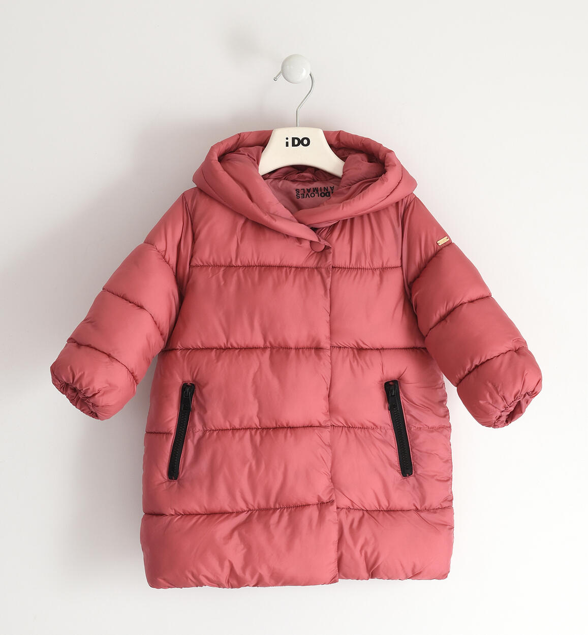Long jacket for girls from 9 months to 8 years iDO PINK iDO