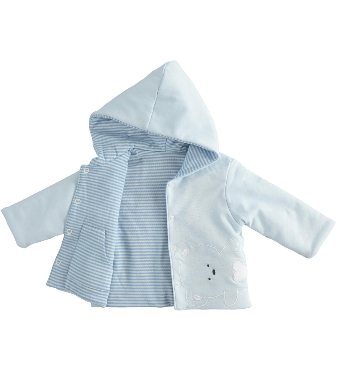 Giubbotto neonato modello reversibile AZZURRO iDO