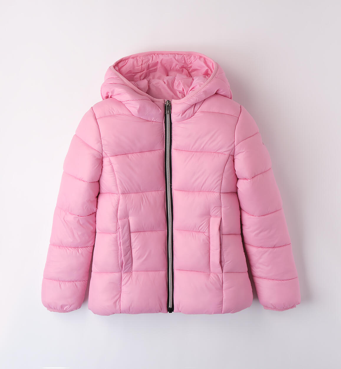 Giubbotto per bambina con cappuccio ROSA iDO