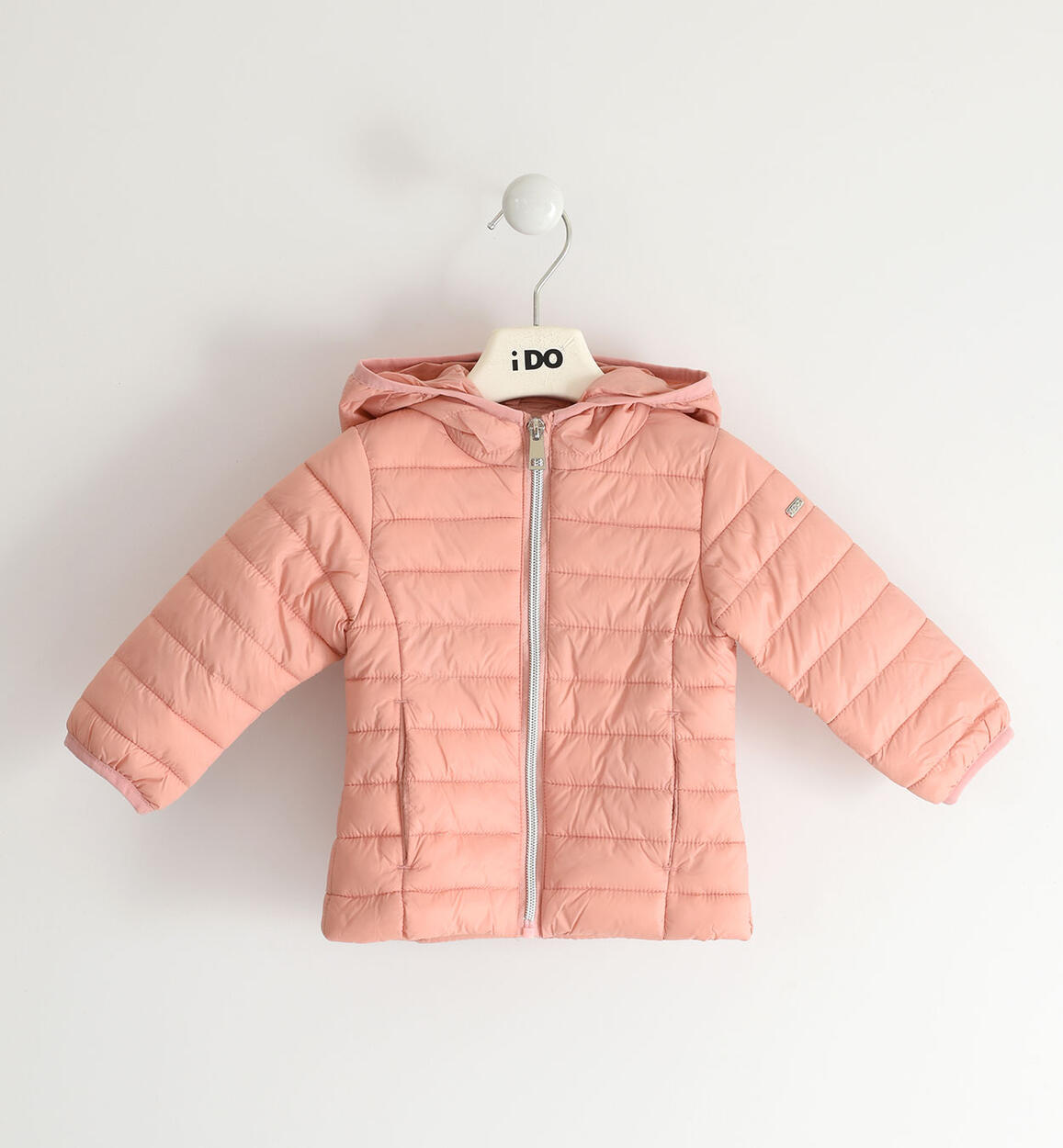 Giubbotto per bambina in nylon trapuntato ROSA iDO