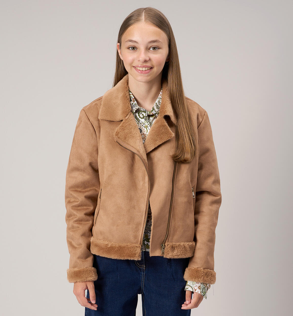 Giubbotto per ragazza BEIGE iDO