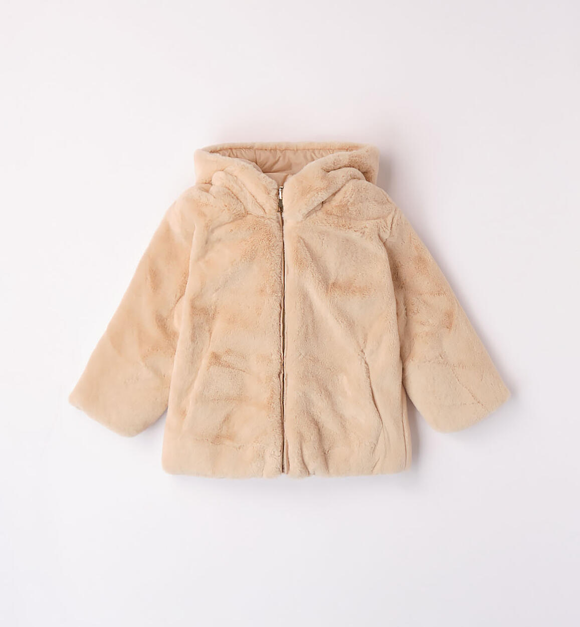 iDO reversible jacket for girls from 9 months to 8 years BEIGE iDO