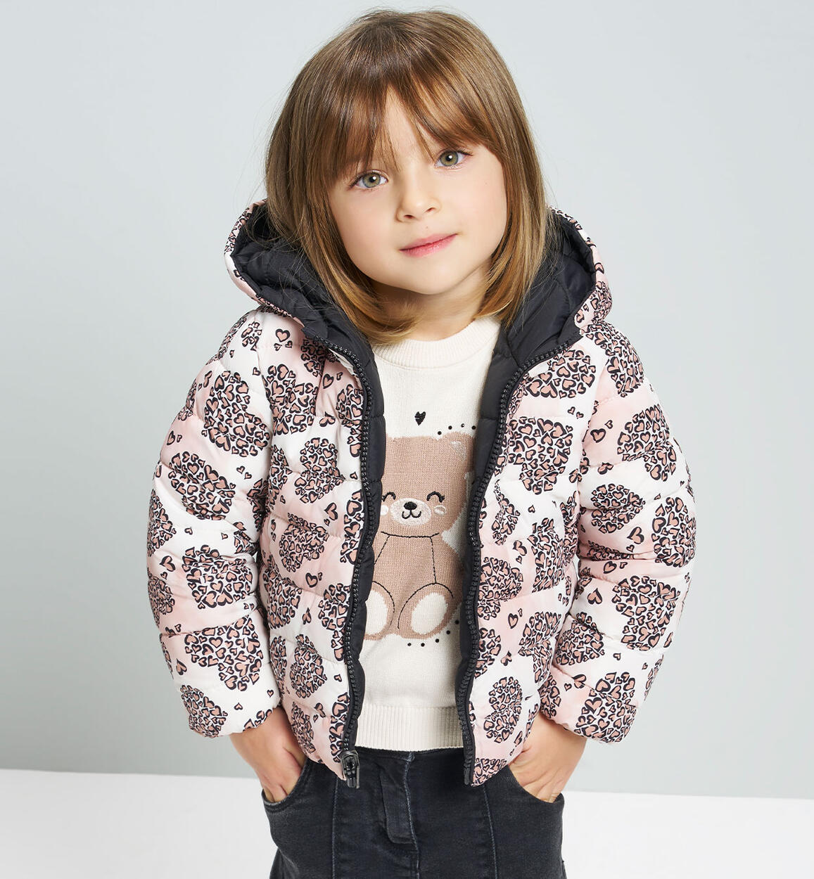 Giubbotto reversibile bambina BEIGE Sarabanda