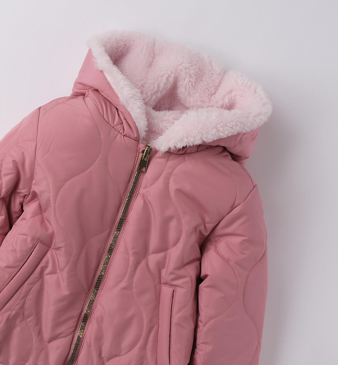 Giubbotto reversibile bambina ROSA ANTICO-2748 - 1804F27100
