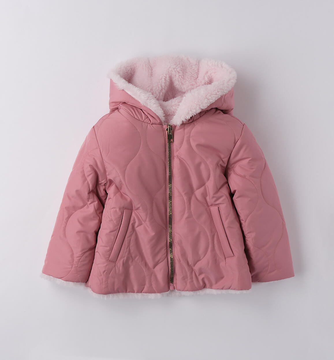 Giubbotto reversibile bambina ROSA ANTICO-2748 - 1804F27100