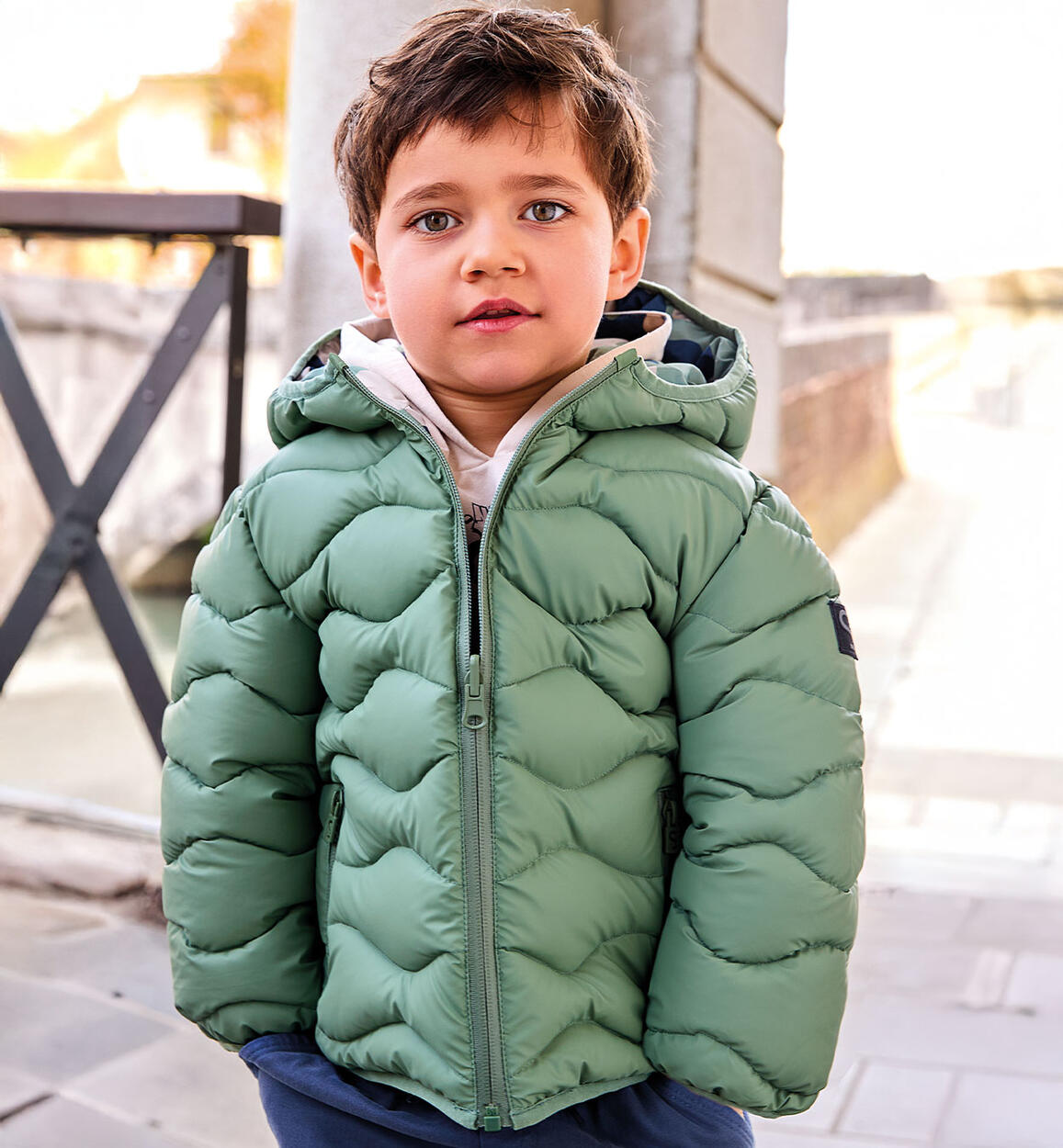 Giubbotto reversibile bambino VERDE Sarabanda
