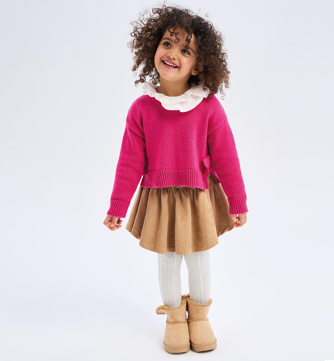 Gonna a pieghe bambina BEIGE iDO