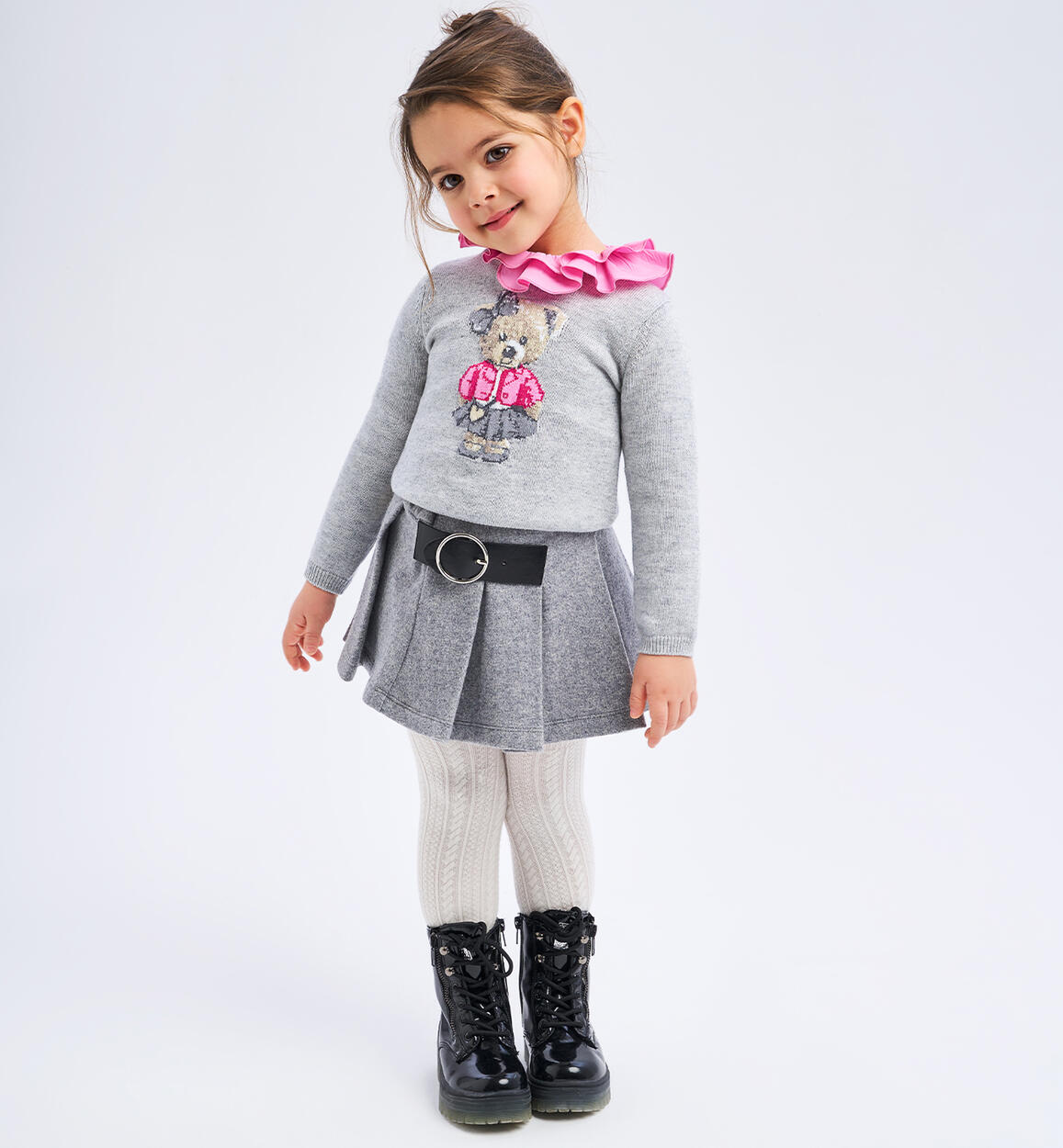Gonna bambina elegante GRIGIO iDO