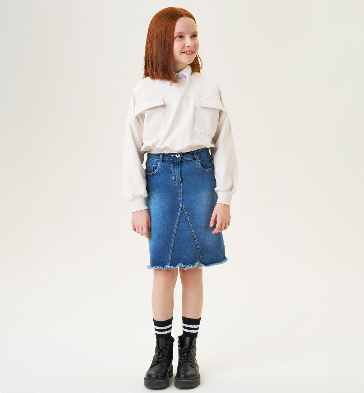 Gonna di jeans ragazza BLU iDO