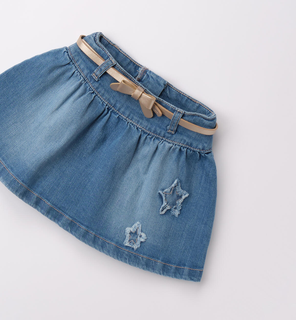 Gonna jeans bambina STONE WASHED CHIARO-7400 - 1640F390K1
