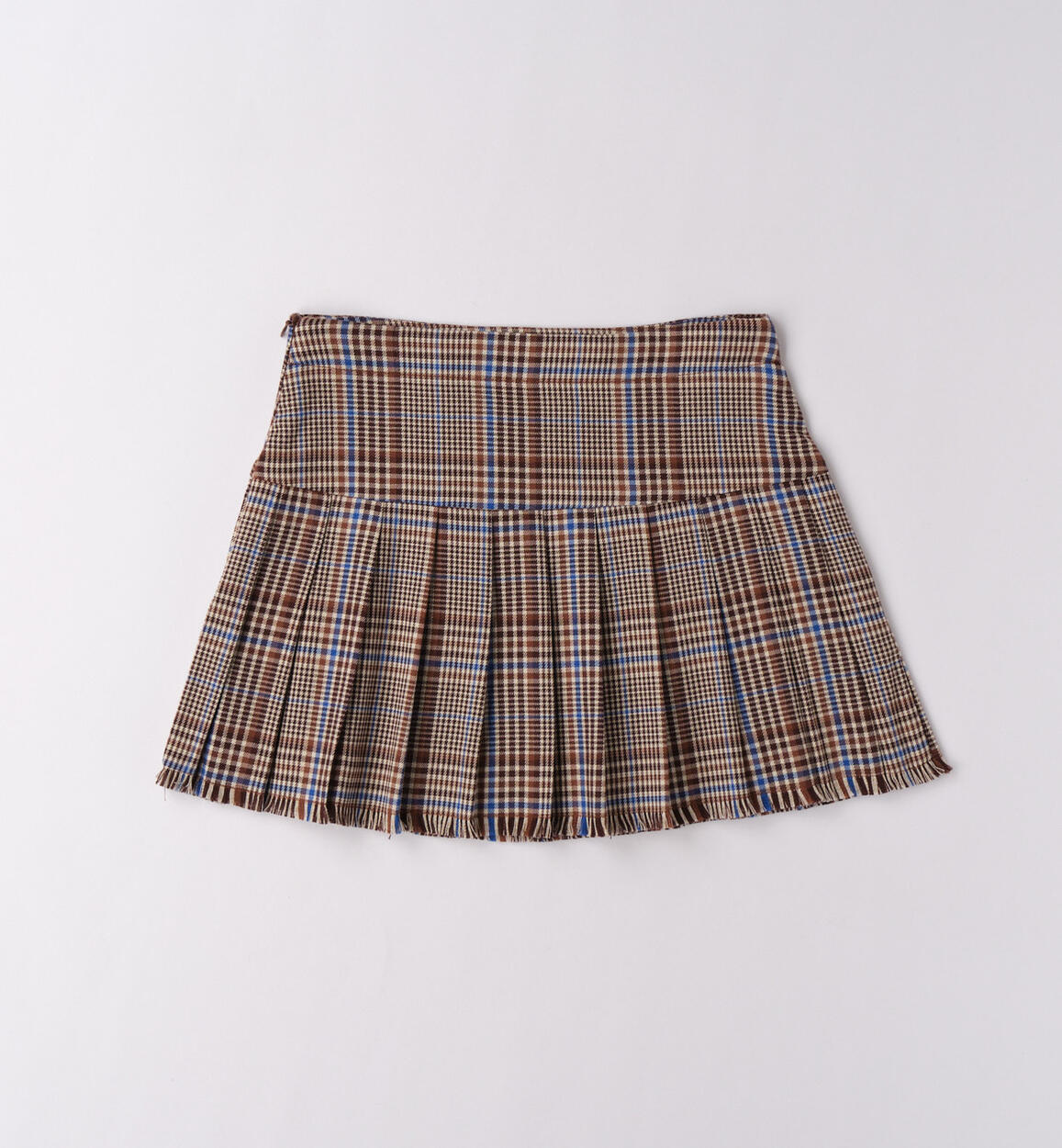 Gonna ragazza tessuto check BROWN-1137 - 2620F55600