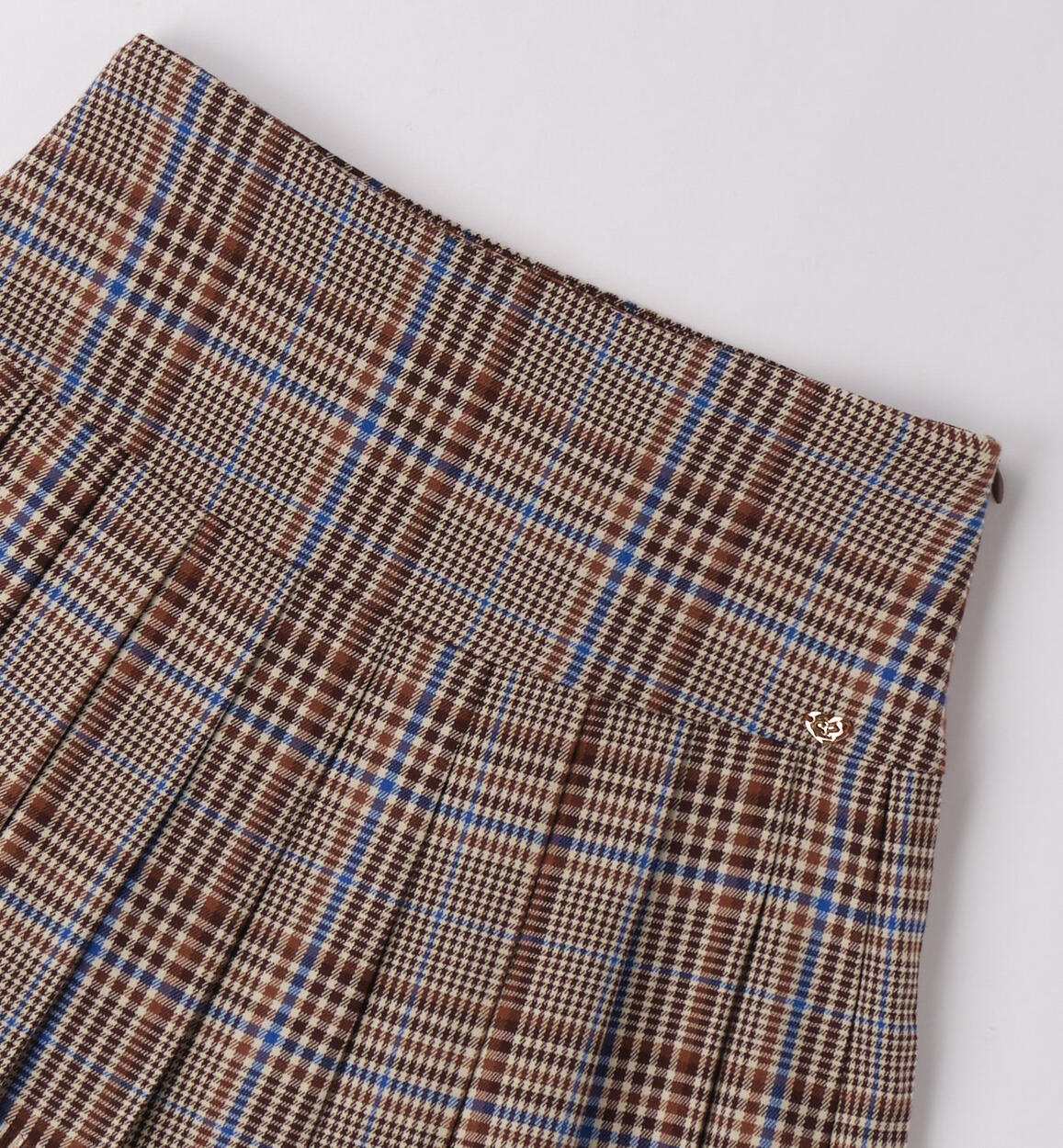 Gonna ragazza tessuto check BROWN-1137 - 2620F55600