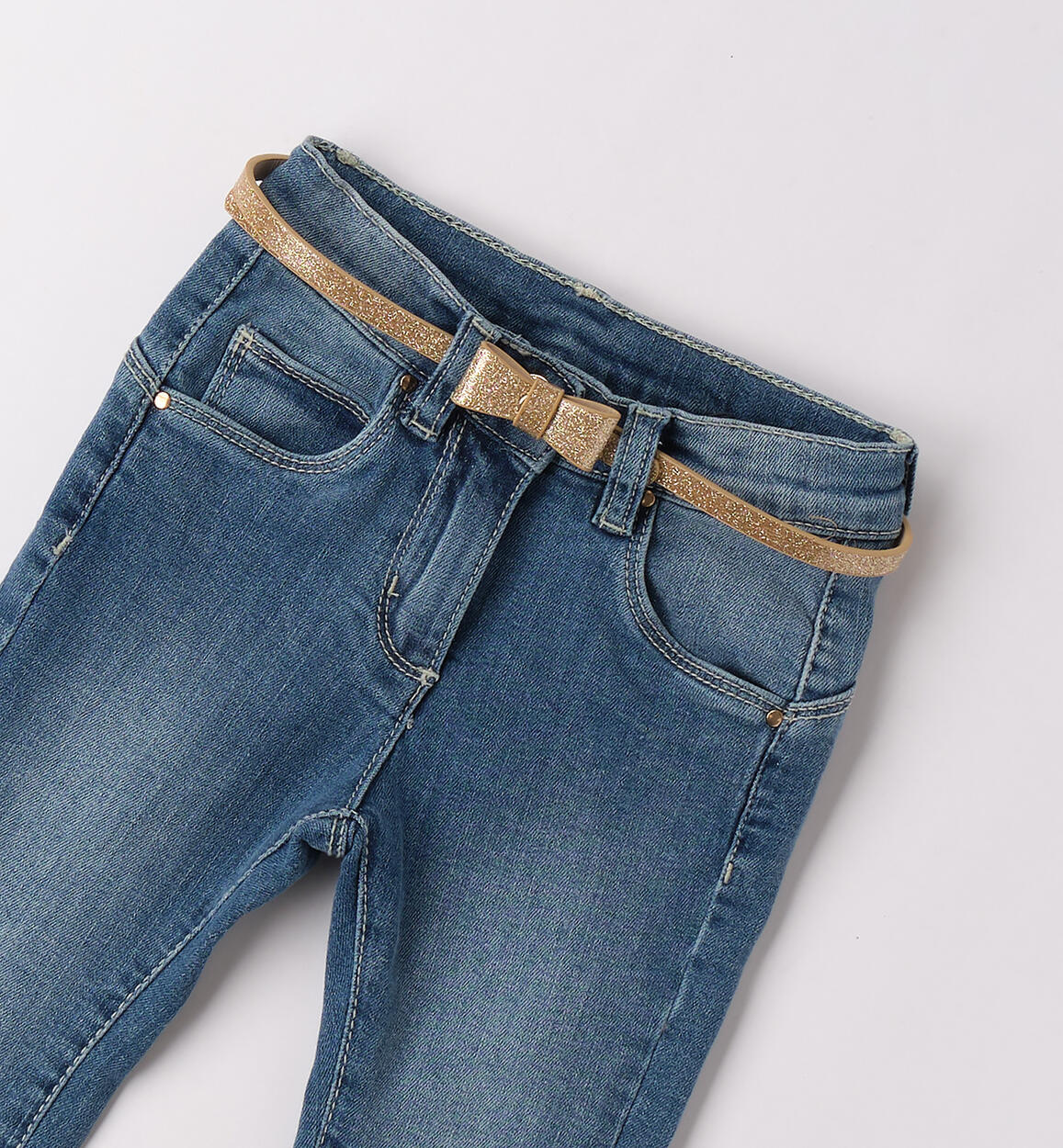 Jeans a zampa bambina STONE WASHED CHIARO-7400 - 1584F320K1