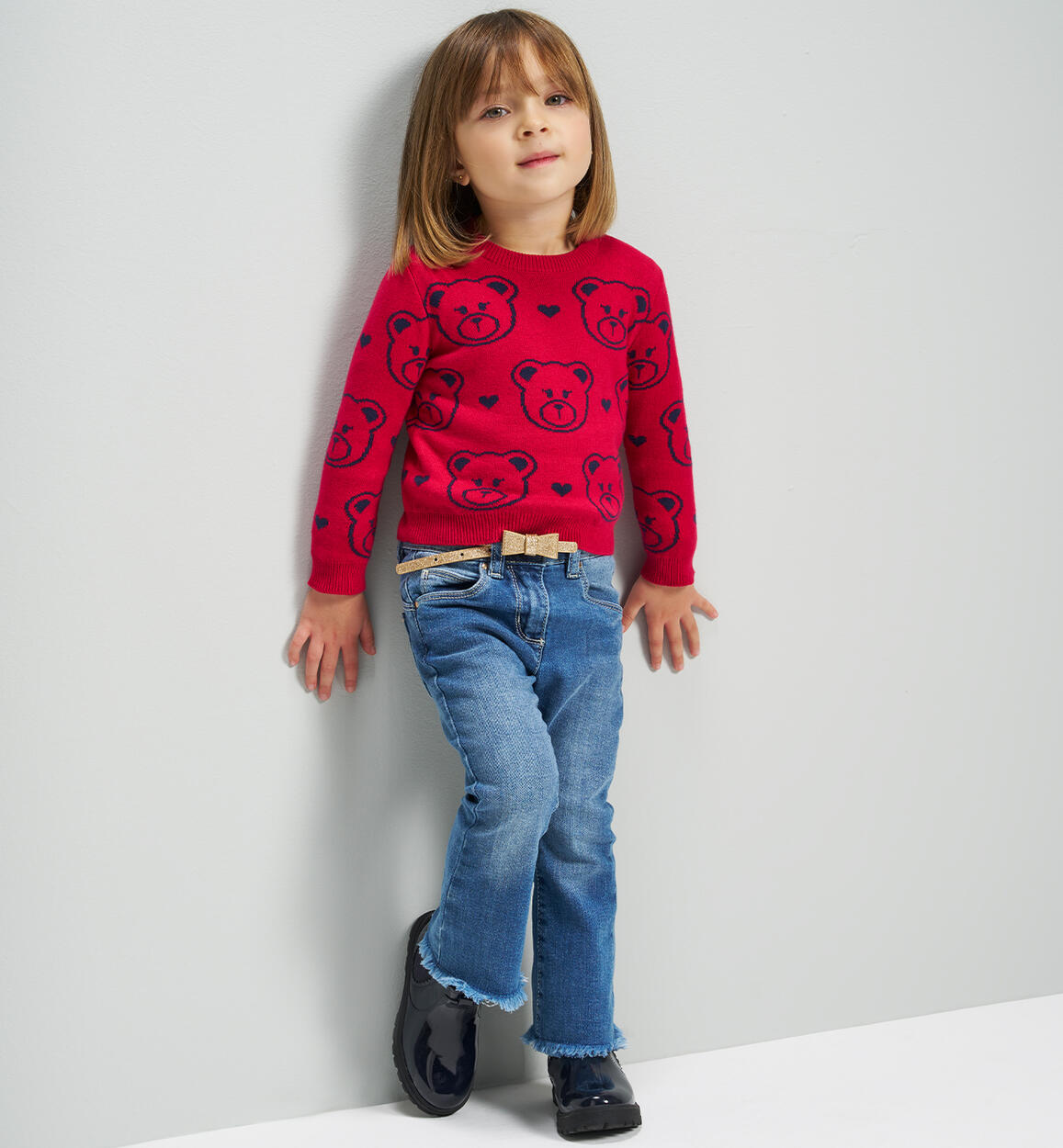 Jeans a zampa bambina BLU iDO
