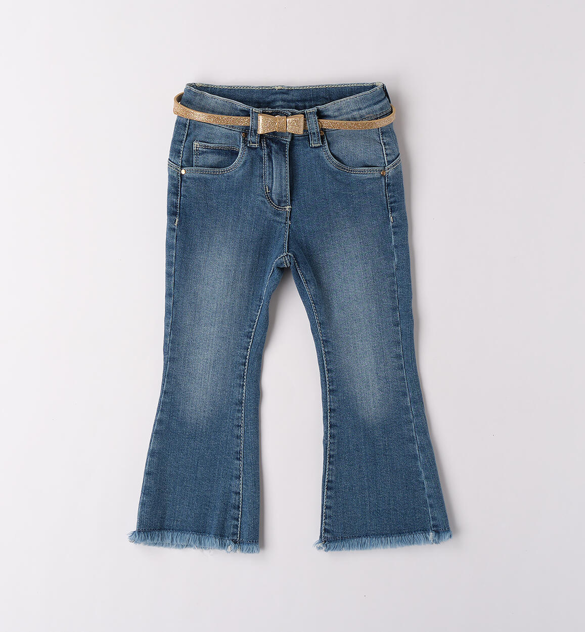 Jeans a zampa bambina STONE WASHED CHIARO-7400 - 1584F320K1