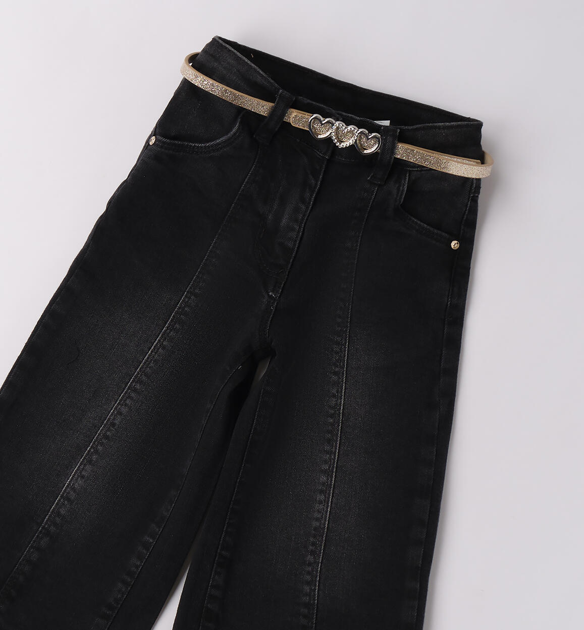 Jeans ampi bambina NERO-7990 - 1580F250K1